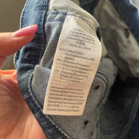 Madewell Slim Straight Navy Dot Edition Jeans Size 26 - Picture 12 of 12